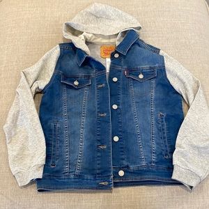 Levi Strauss M 10 12 Hoodie Jean Jacket